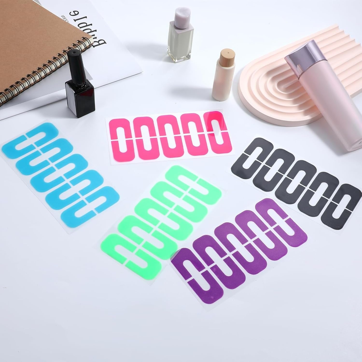 10PCS U-Shaped Nail Polish Barrier with Latex-Free, Spill-Proof Protection