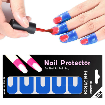 10PCS U-Shaped Nail Polish Barrier with Latex-Free, Spill-Proof Protection