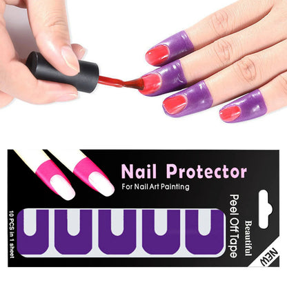 10PCS U-Shaped Nail Polish Barrier with Latex-Free, Spill-Proof Protection