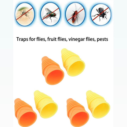 10Pcs Fruit Fly Trap With Smart Funnel Design, Eco-Friendly And Made From Food-Grade Silicone For Indoor And Outdoor Use