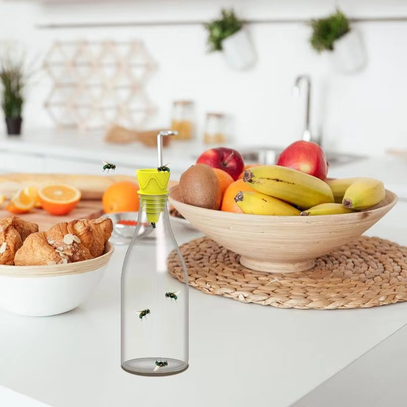 10Pcs Fruit Fly Trap With Smart Funnel Design, Eco-Friendly And Made From Food-Grade Silicone For Indoor And Outdoor Use