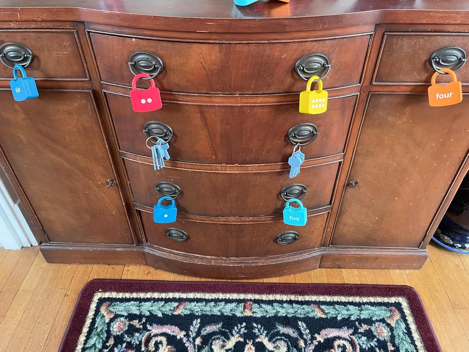 10Pcs Montessori Number Learning Locks Toy Set, Homeschool Math Game, Safe for Ages 3+
