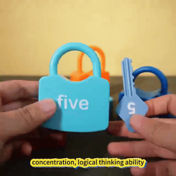 10Pcs Montessori Number Learning Locks Toy Set, Homeschool Math Game, Safe for Ages 3+