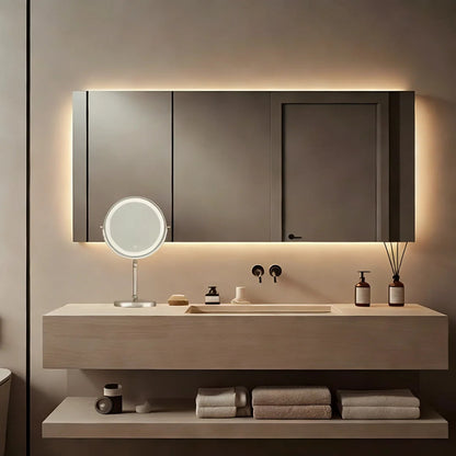 Glarefusion Three-tone Dimming Wall-mounted Makeup Mirror