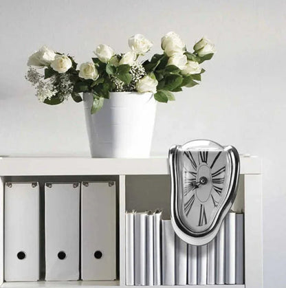Surreal Melting Wall Clock with Roman Numerals Quartz Movement