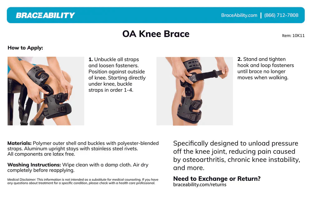 Unloader Knee Support Brace with Medial and Lateral Support