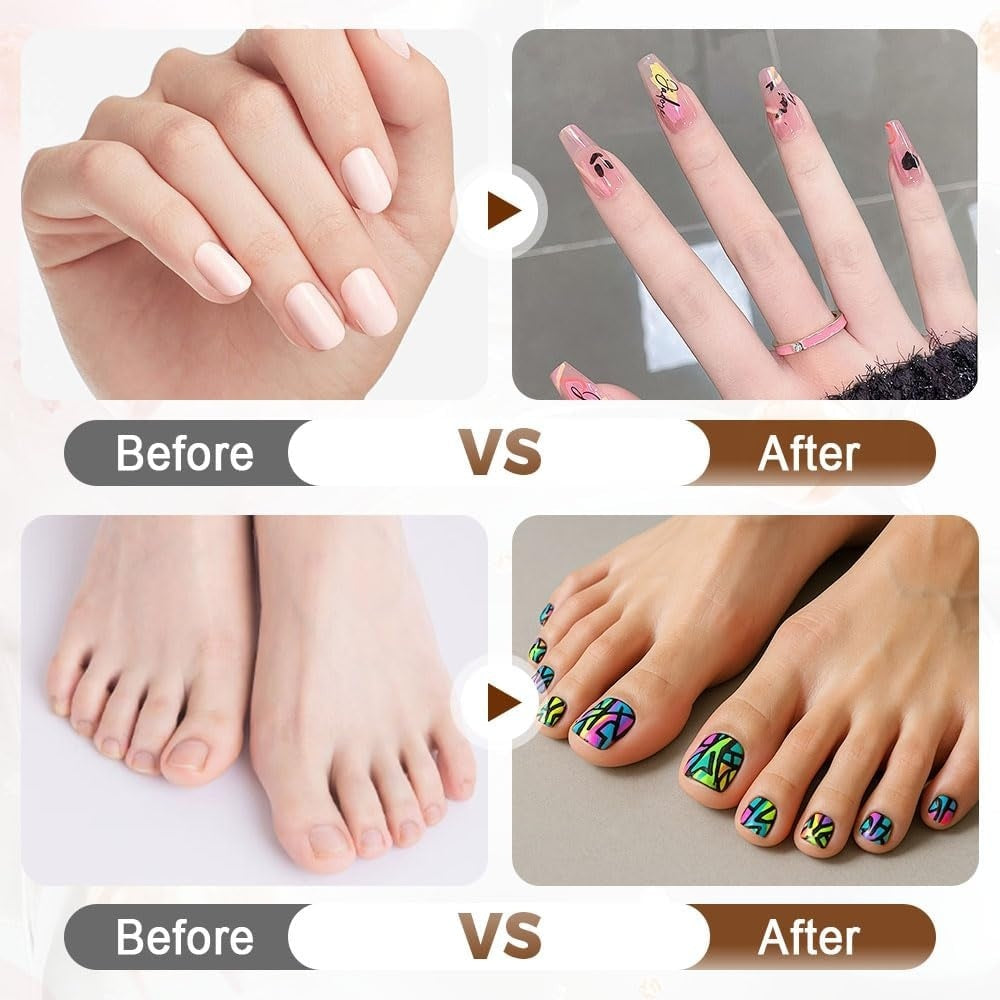 12-Color Nail Art Pen Set with Ultra-Fine 0.5mm Tip, Water-Based Ink – Safe, Quick-Drying, and Waterproof