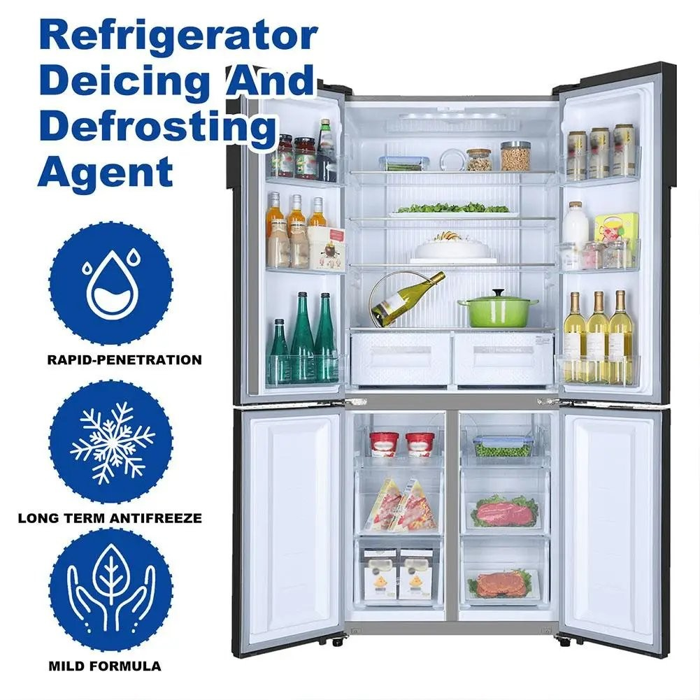 120ml Fast-Acting Fridge Freezer Defrosting Spray, De-Icer Spray for Refrigerator Defroster
