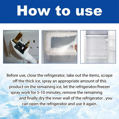 120ml Fast-Acting Fridge Freezer Defrosting Spray, De-Icer Spray for Refrigerator Defroster