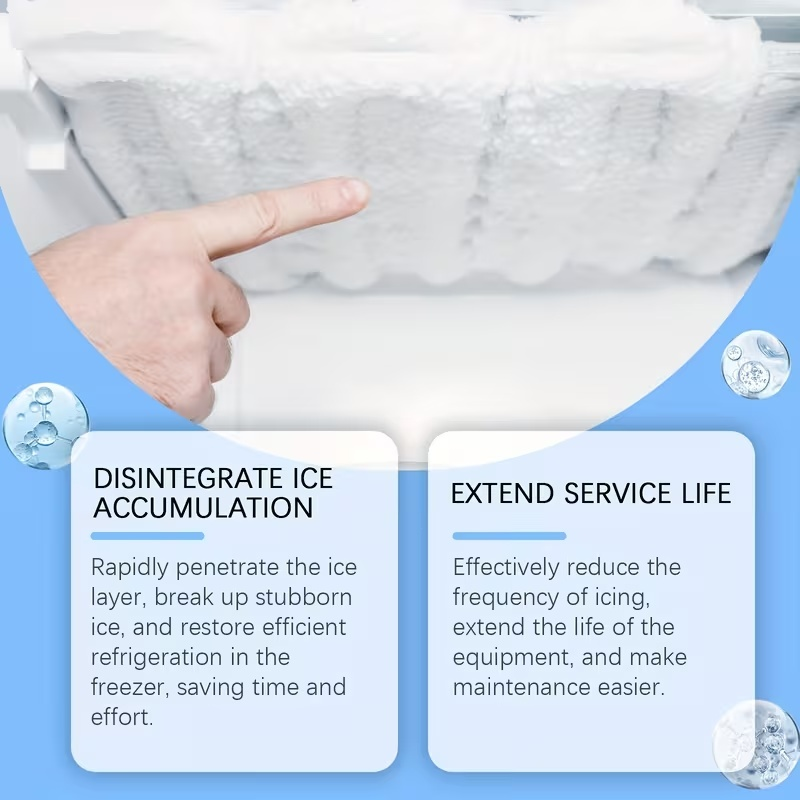 120ml Fast-Acting Fridge Freezer Defrosting Spray, De-Icer Spray for Refrigerator Defroster