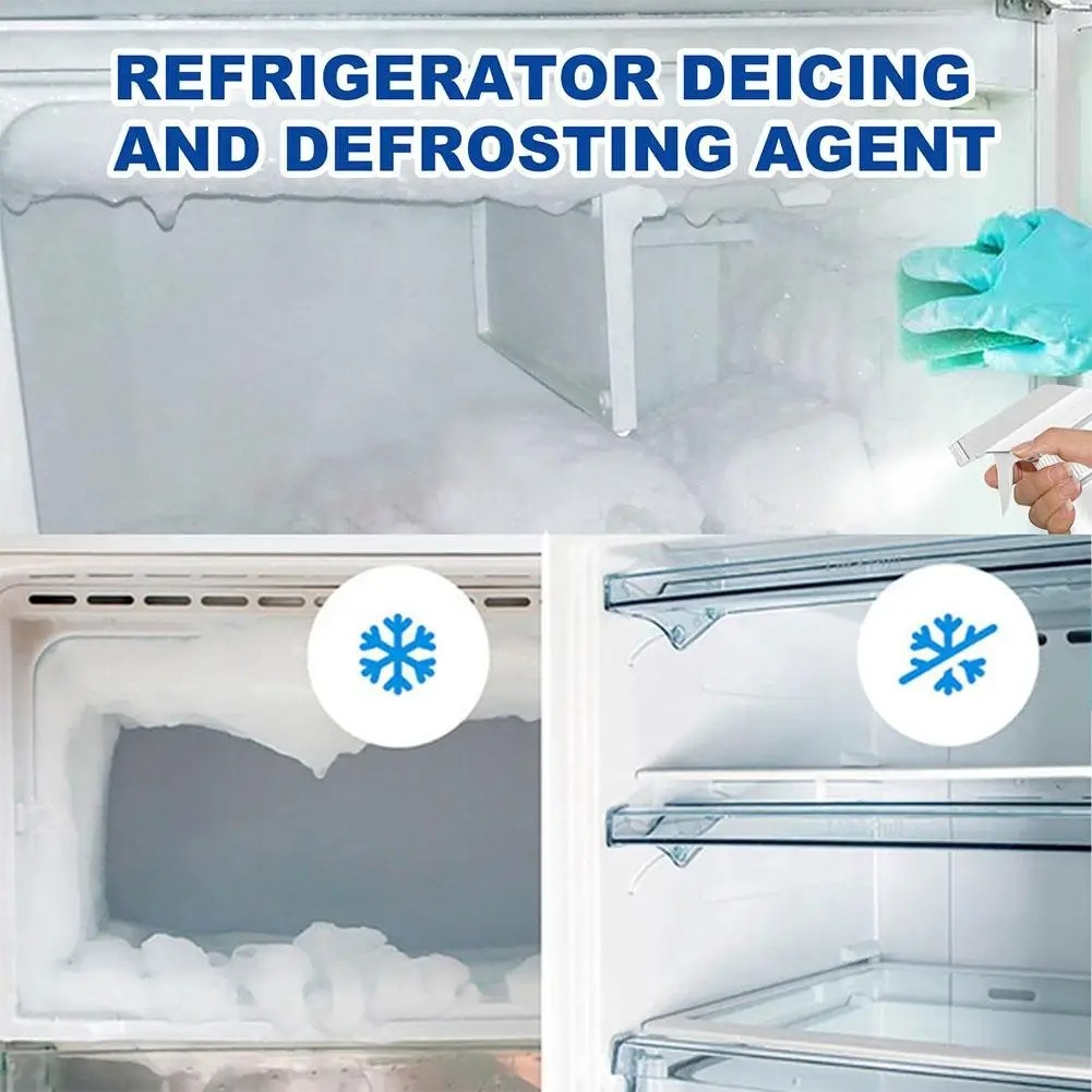 120ml Fast-Acting Fridge Freezer Defrosting Spray, De-Icer Spray for Refrigerator Defroster