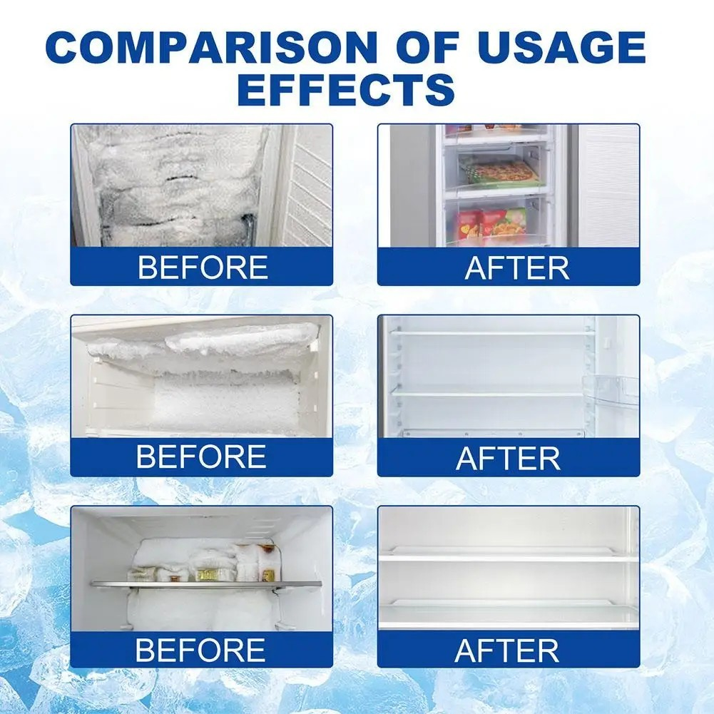 120ml Fast-Acting Fridge Freezer Defrosting Spray, De-Icer Spray for Refrigerator Defroster