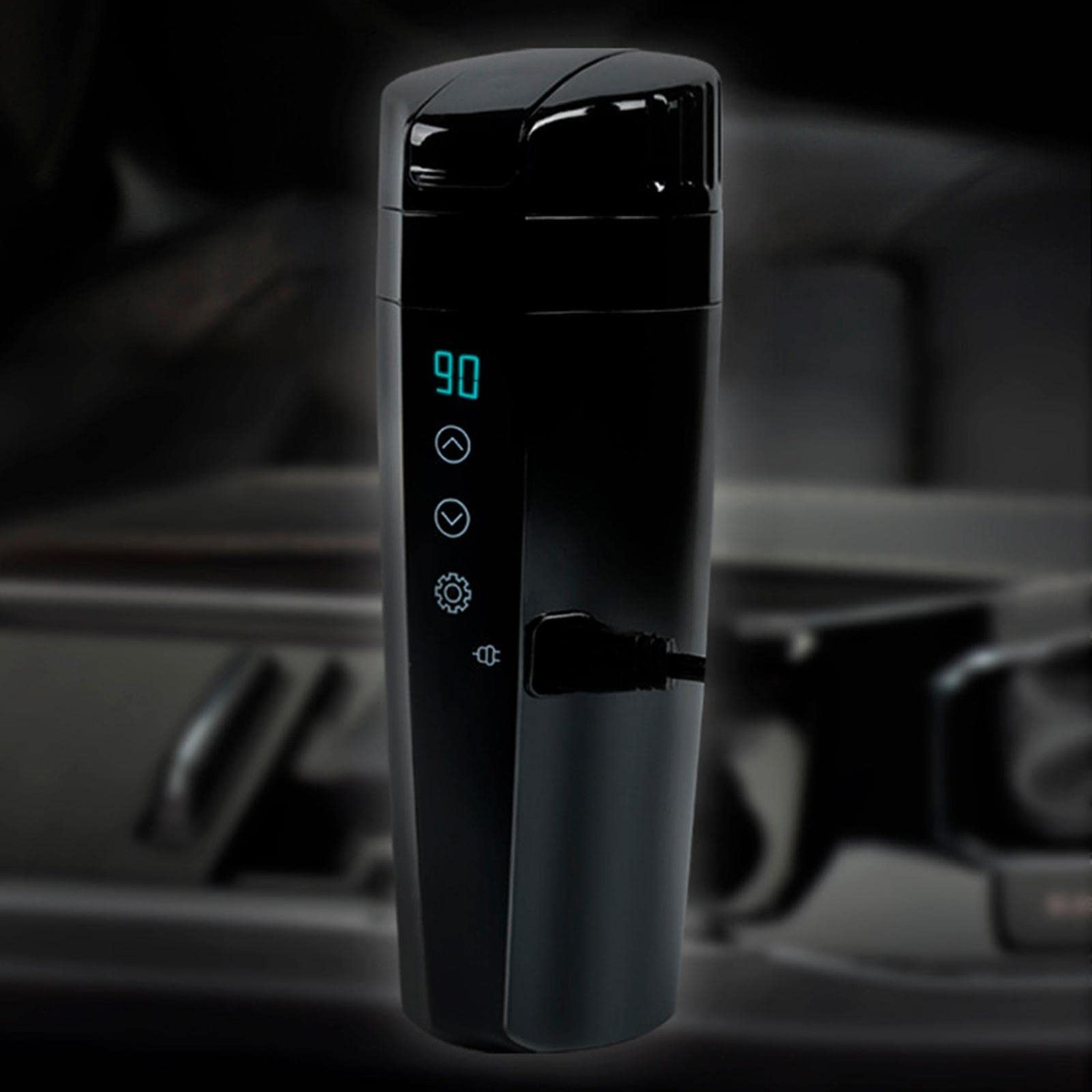 12V 400ml Portable Car Self-Heating Mug – Fast & Efficient Warmer with LCD Display