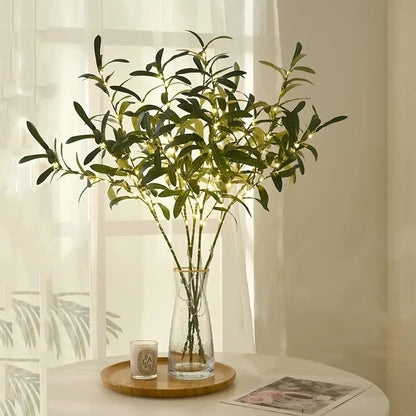 Artificial Olive Branch LED Light Faux Plant
