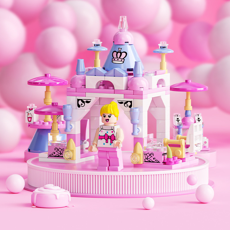 131Pcs 6-in-1 Mini Castle Building Block Kit, Unique Structures Toy, Safe for Ages 6+