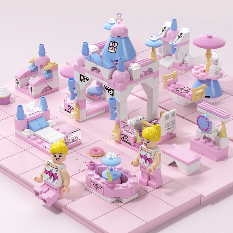 131Pcs 6-in-1 Mini Castle Building Block Kit, Unique Structures Toy, Safe for Ages 6+
