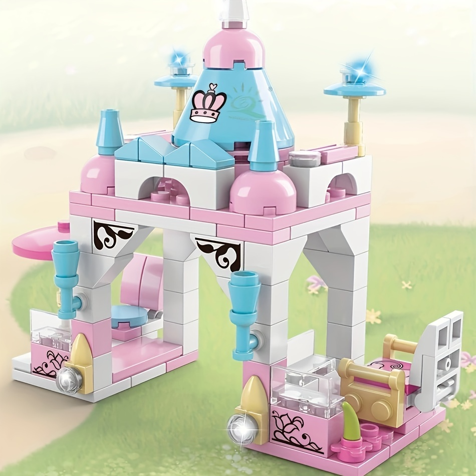 131Pcs 6-in-1 Mini Castle Building Block Kit, Unique Structures Toy, Safe for Ages 6+