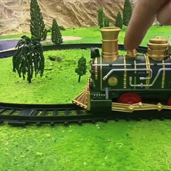 13 Piece Classic Toy Train Set for Kids with Headlight Smoke Realistic Sounds 3 Car Carriage 11 Feet Track Kids Toys Perfect Christmas Gift