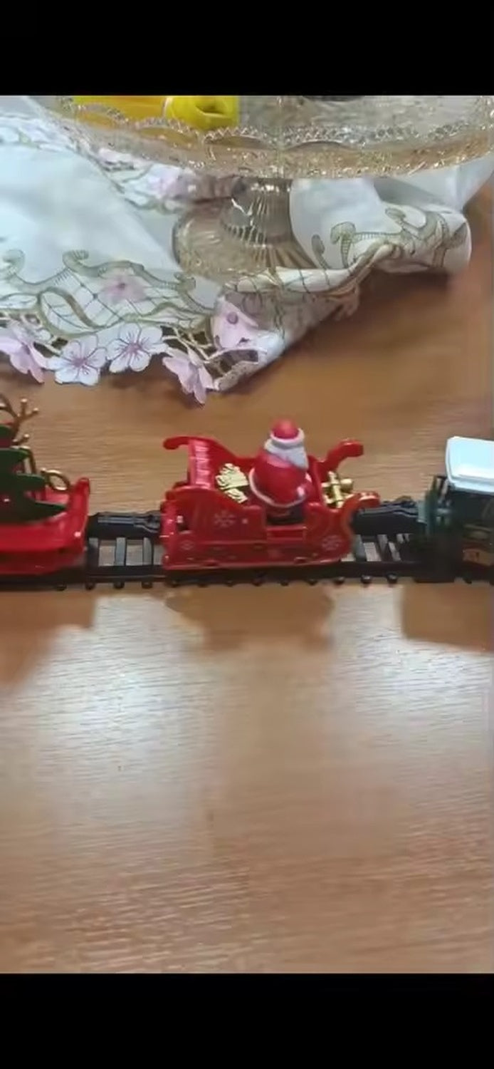 13 Piece Classic Toy Train Set for Kids with Headlight Smoke Realistic Sounds 3 Car Carriage 11 Feet Track Kids Toys Perfect Christmas Gift