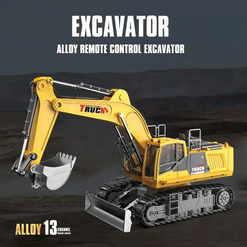 17 Channel Remote Control Fork and Bucket Excavator Construction with Realistic Features Great for Kids and Adults Perfect Christmas Gift