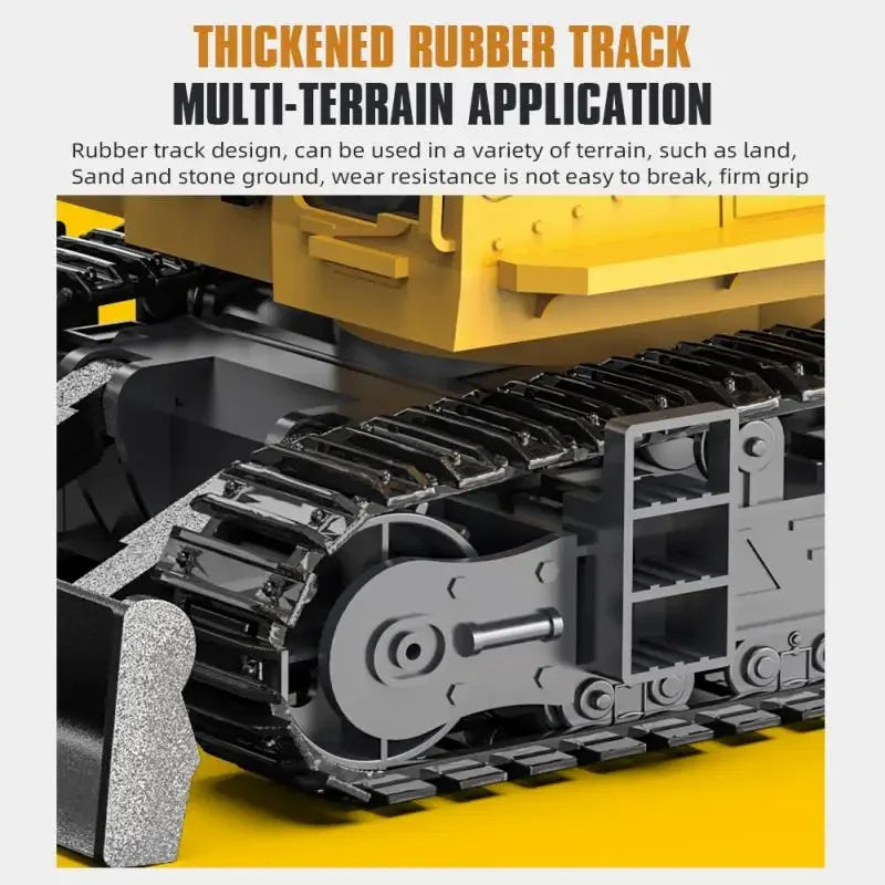 17 Channel Remote Control Fork and Bucket Excavator Construction with Realistic Features Great for Kids and Adults Perfect Christmas Gift