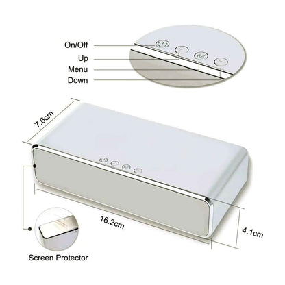 2-in-1 Alarm Clock with Wireless Charging, LED Display, Fast 5W Qi Charging, Power Saving Mode