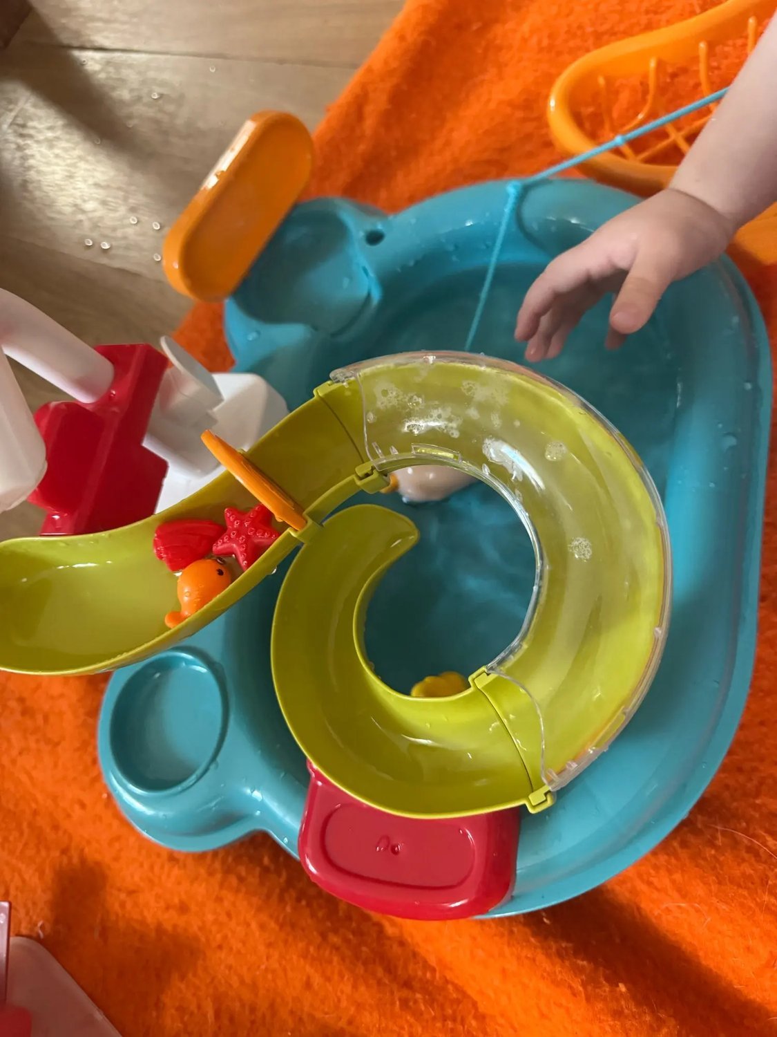 2-in-1 Dishwashing Basin Toys with Fishing Game and Water Circulation, Safe for Kids Ages 3+