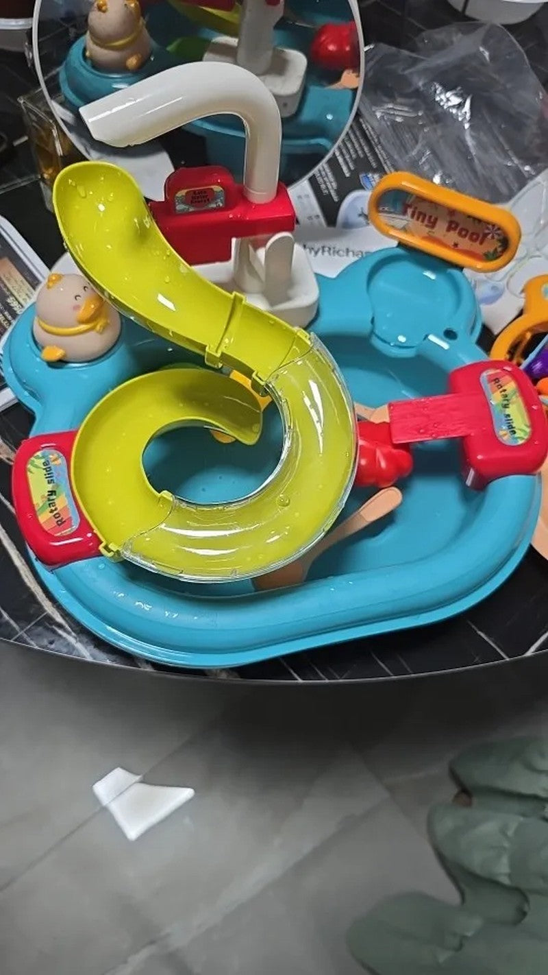 2-in-1 Dishwashing Basin Toys with Fishing Game and Water Circulation, Safe for Kids Ages 3+