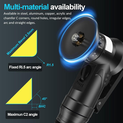 2-in-1 Mini Pneumatic Chamfering Tool – Compact Air-Powered Deburring & Edge Grinding Tool for Precision Metalwork