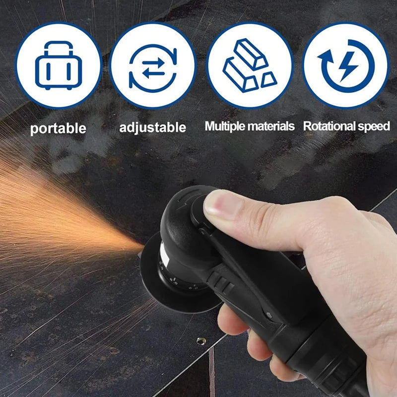 2-in-1 Mini Pneumatic Chamfering Tool – Compact Air-Powered Deburring & Edge Grinding Tool for Precision Metalwork