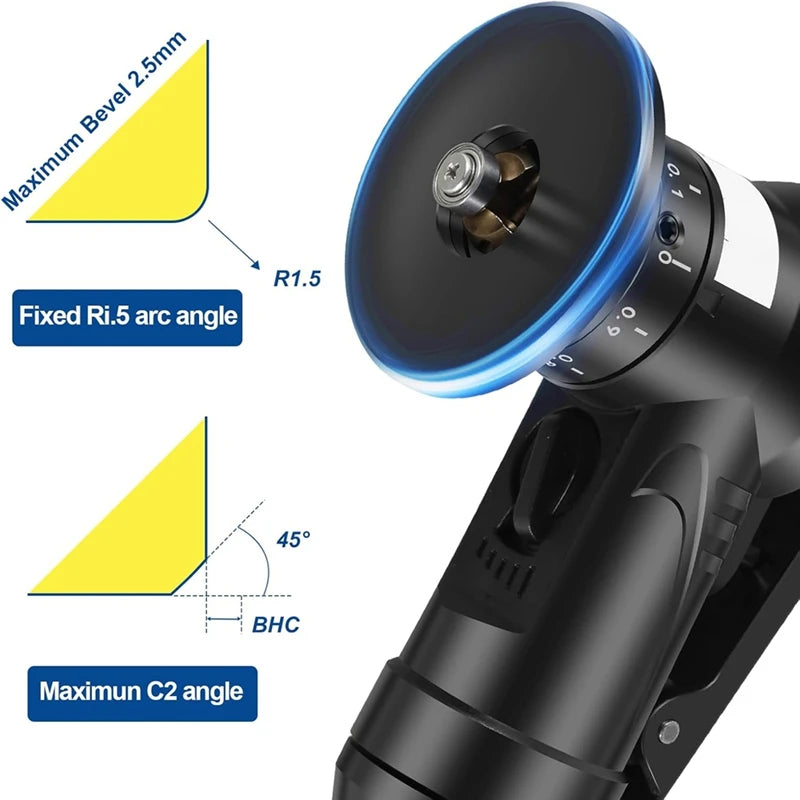 2-in-1 Mini Pneumatic Chamfering Tool – Compact Air-Powered Deburring & Edge Grinding Tool for Precision Metalwork