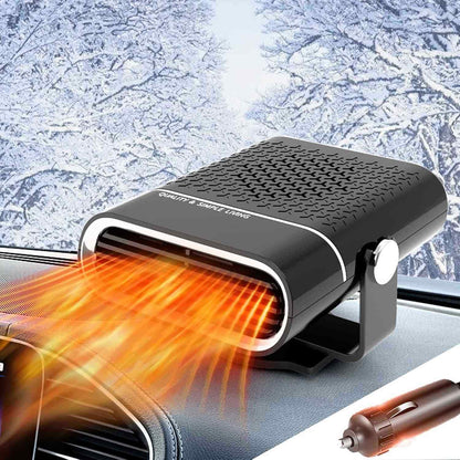 2-in-1 Portable Car Heater With 360° Rotation, Dual Hot & Cool Modes, Fog & Ice Removal