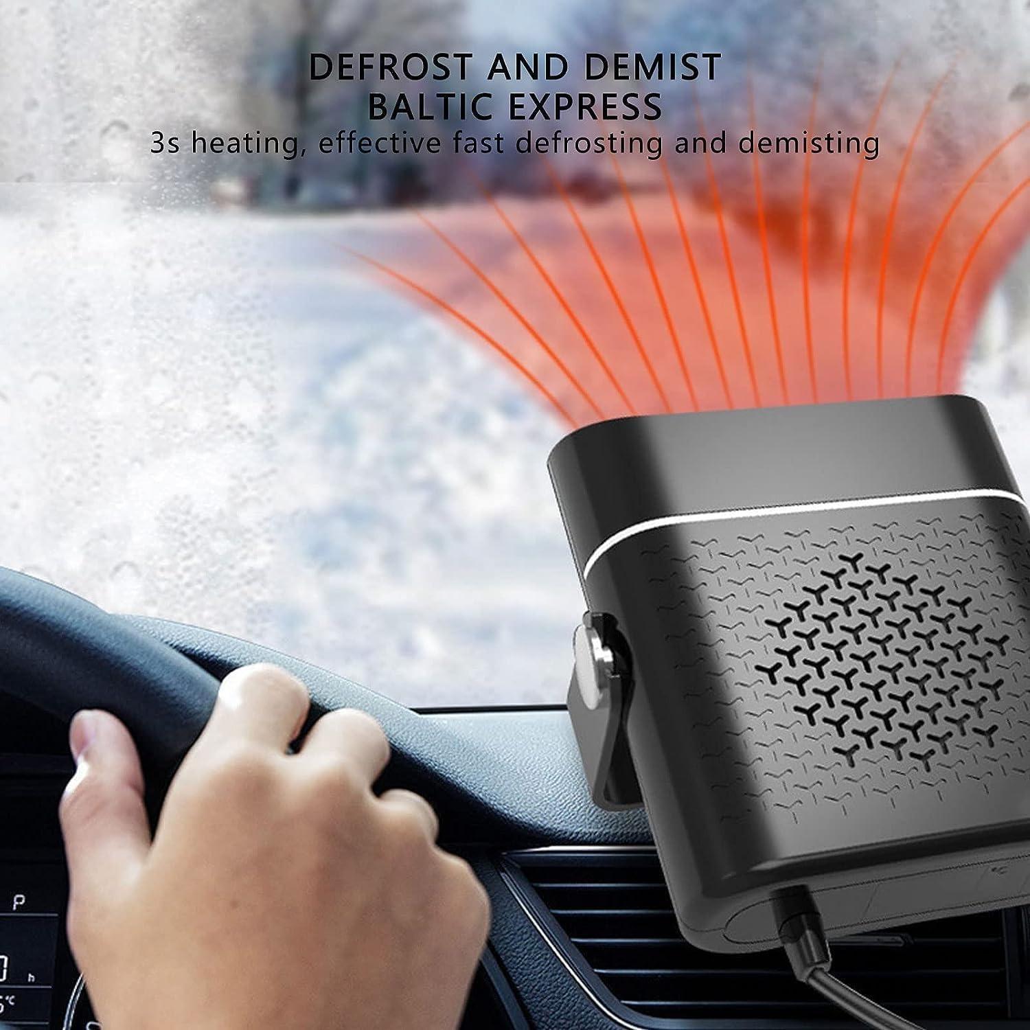 2-in-1 Portable Car Heater With 360° Rotation, Dual Hot & Cool Modes, Fog & Ice Removal