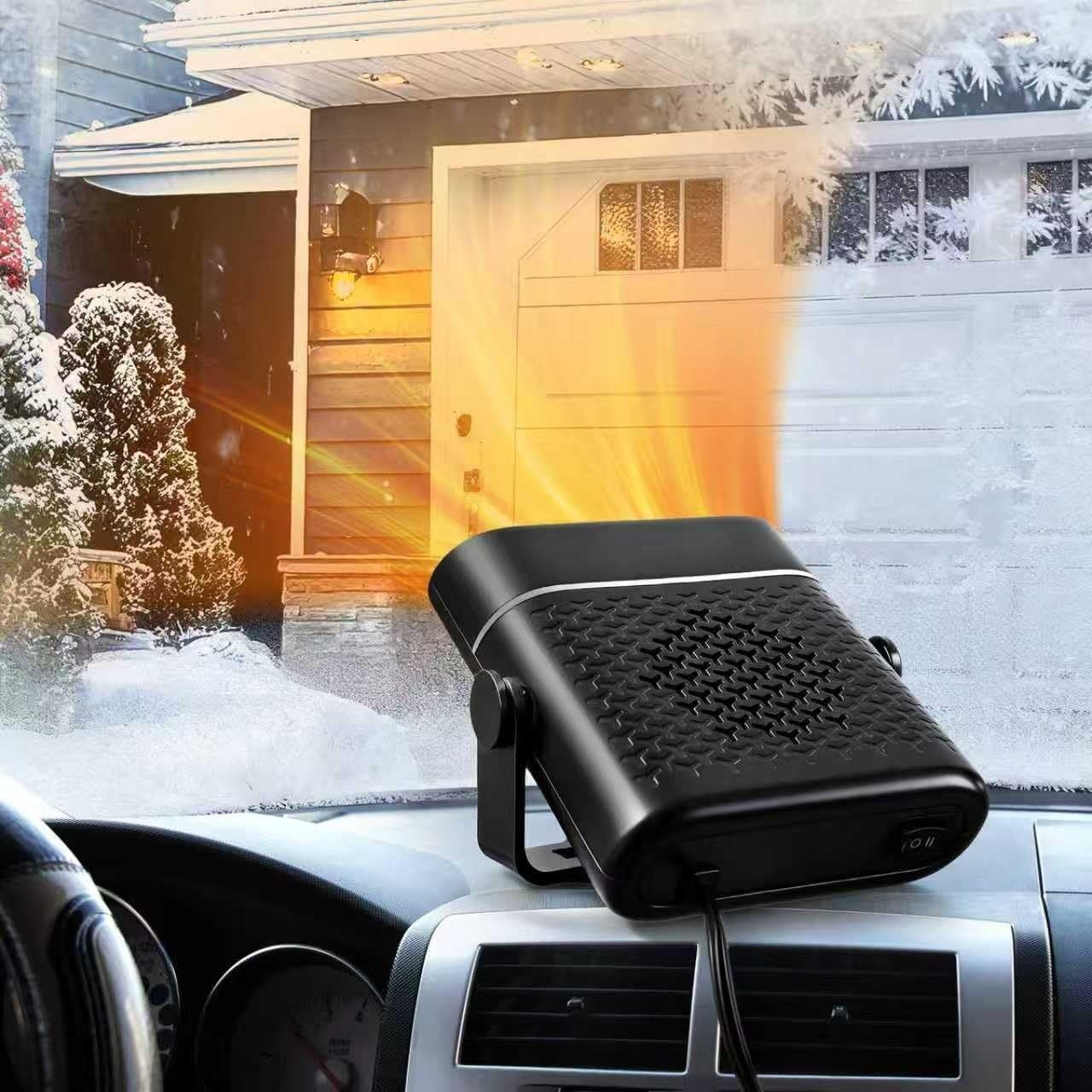 2-in-1 Portable Car Heater With 360° Rotation, Dual Hot & Cool Modes, Fog & Ice Removal
