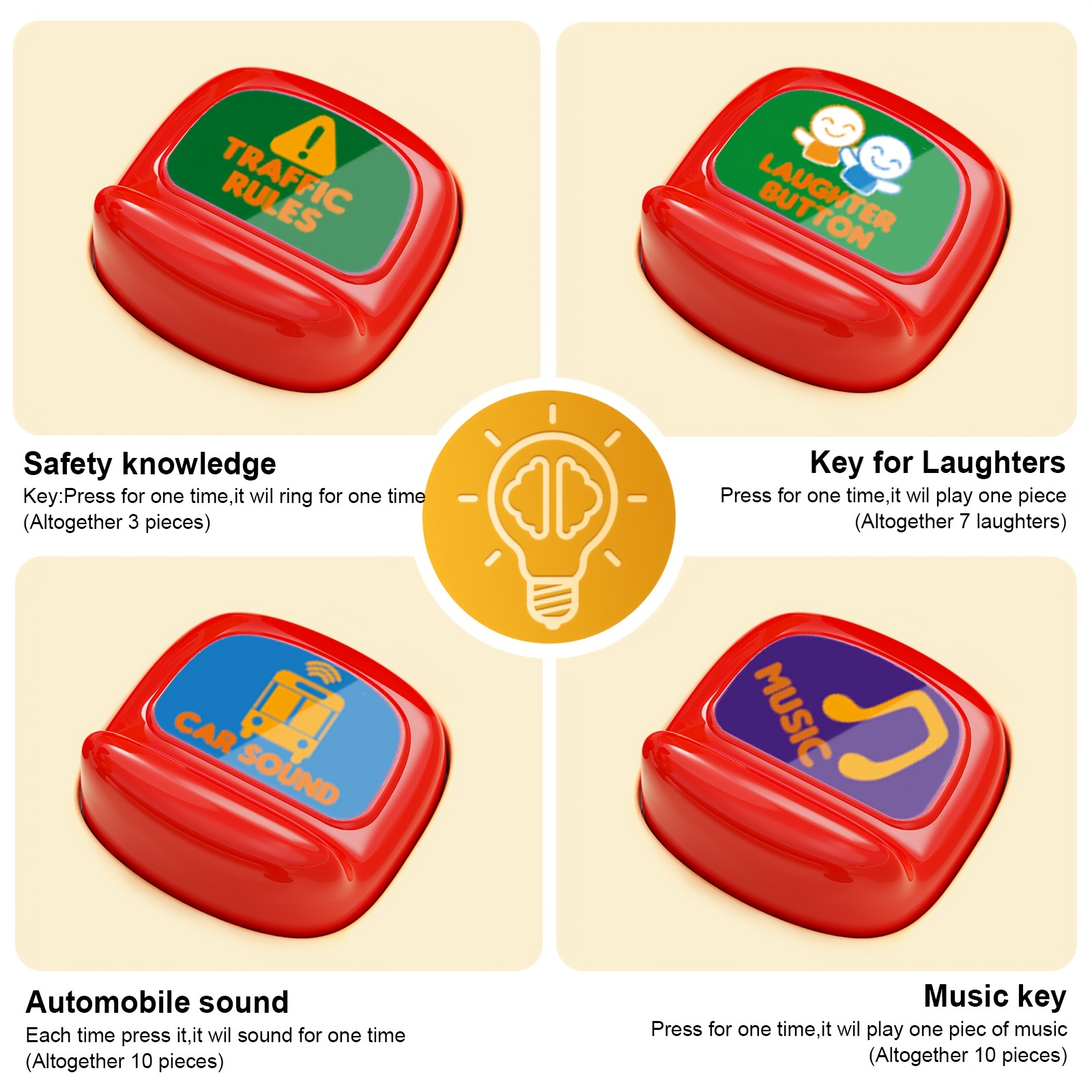 2-in-1 School Bus Driving Toy with Sound and Light, Simulation Steering Wheel Gear, Safe for Ages 3+