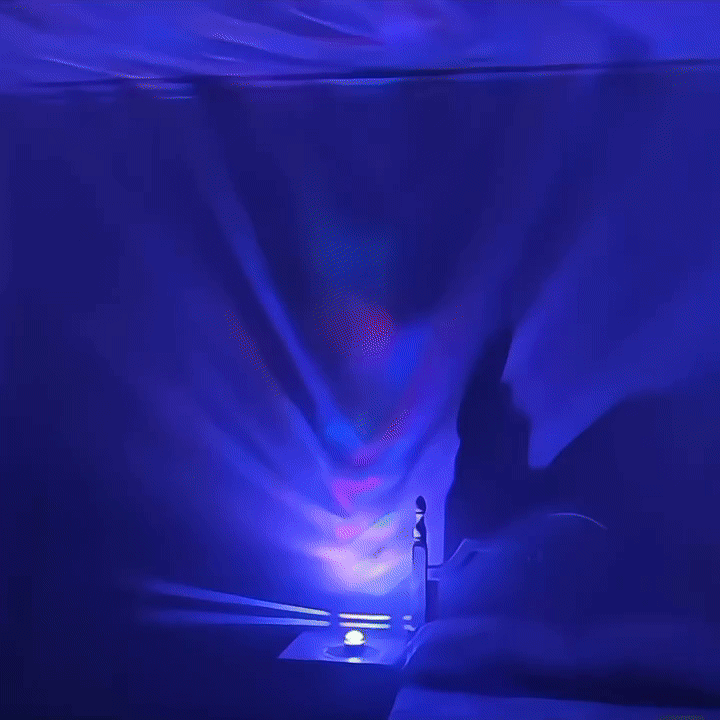 2-in-1 Starry Night Light Projector with Northern Lights and Ocean Waves, 7 Color Modes, and Remote Control