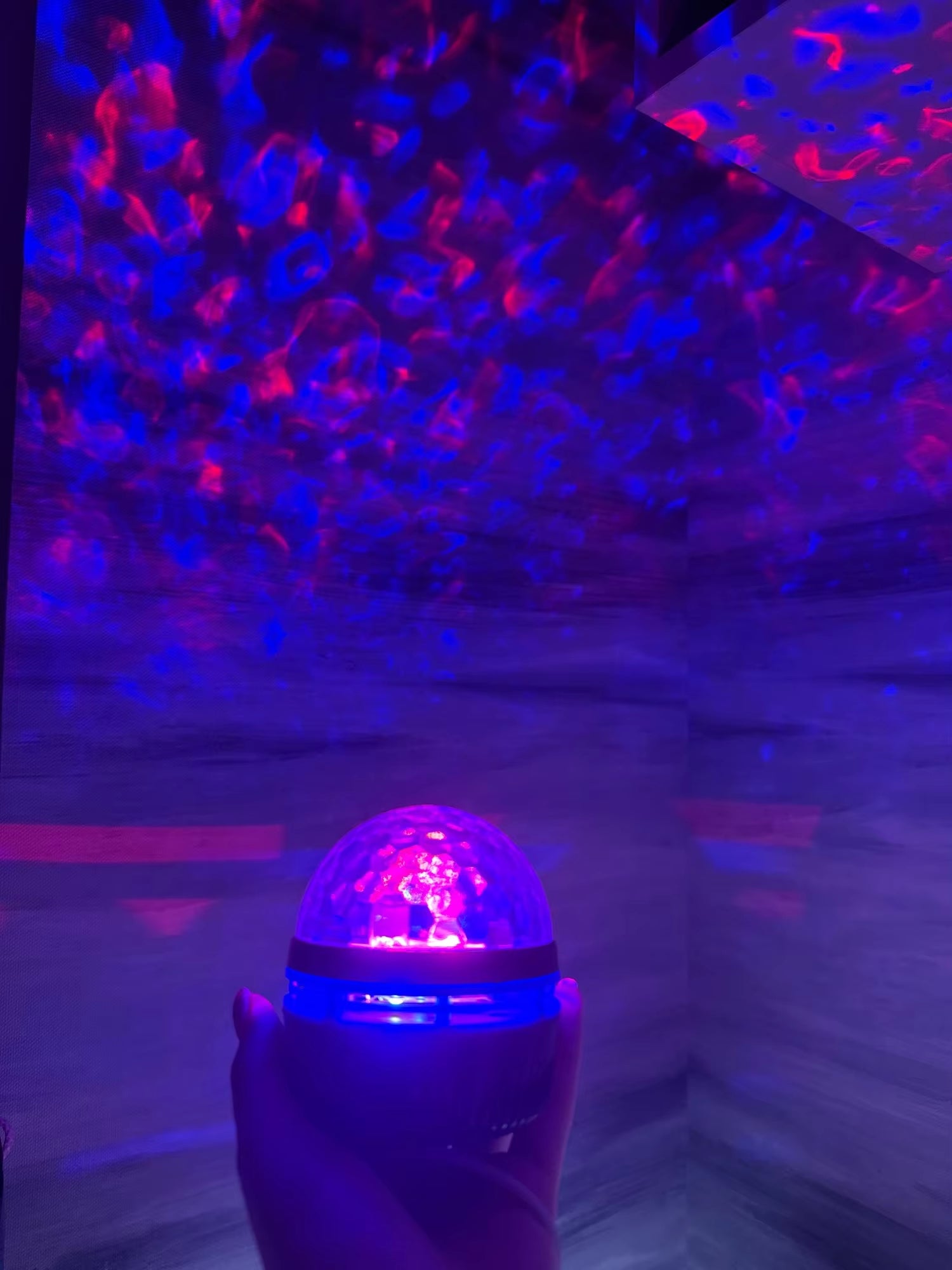 2-in-1 Starry Night Light Projector with Northern Lights and Ocean Waves, 7 Color Modes, and Remote Control
