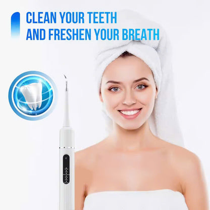 2-in-1 Ultrasonic Tooth Cleaner & Electric Toothbrush – Waterproof, USB Rechargeable, Compact Portable Design
