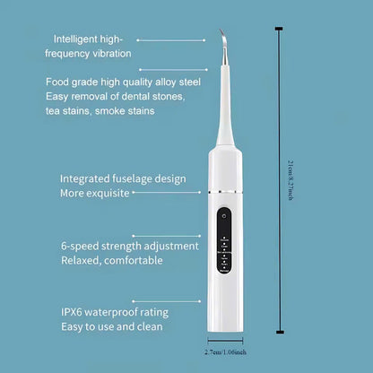 2-in-1 Ultrasonic Tooth Cleaner & Electric Toothbrush – Waterproof, USB Rechargeable, Compact Portable Design