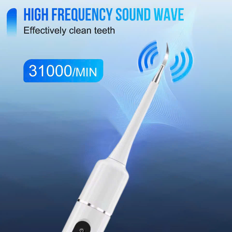 2-in-1 Ultrasonic Tooth Cleaner & Electric Toothbrush – Waterproof, USB Rechargeable, Compact Portable Design