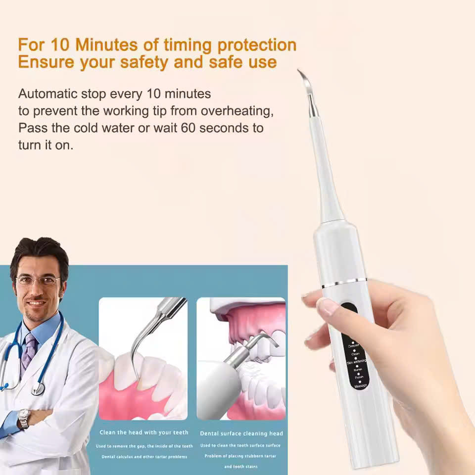 2-in-1 Ultrasonic Tooth Cleaner & Electric Toothbrush – Waterproof, USB Rechargeable, Compact Portable Design