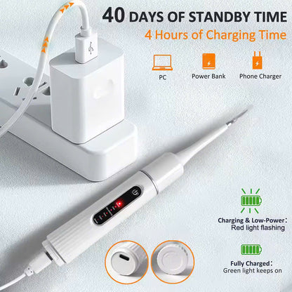 2-in-1 Ultrasonic Tooth Cleaner & Electric Toothbrush – Waterproof, USB Rechargeable, Compact Portable Design