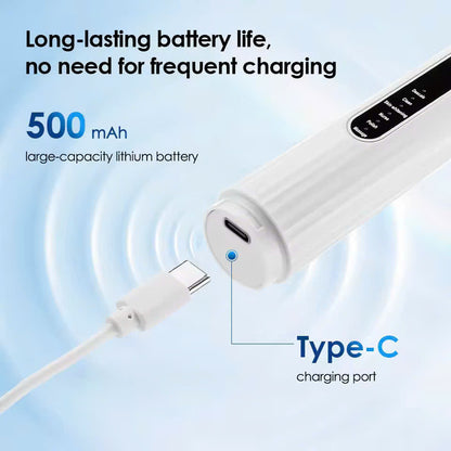 2-in-1 Ultrasonic Tooth Cleaner & Electric Toothbrush – Waterproof, USB Rechargeable, Compact Portable Design