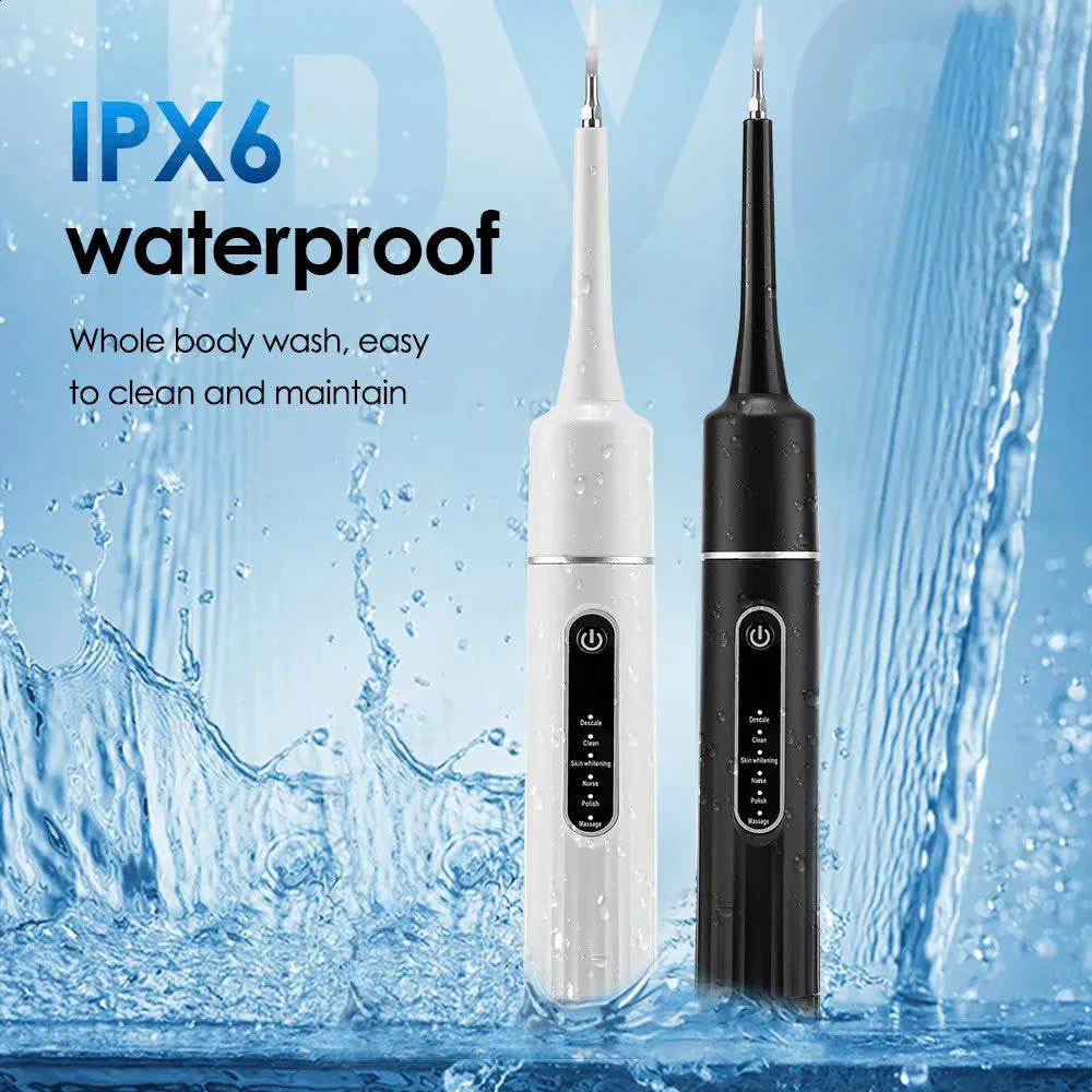 2-in-1 Ultrasonic Tooth Cleaner & Electric Toothbrush – Waterproof, USB Rechargeable, Compact Portable Design