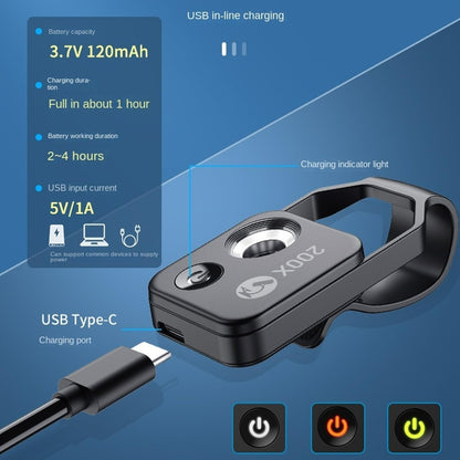 200X Zoom Professional Microscope Lens for Smartphones with Clip, Built-in LED Fill Light