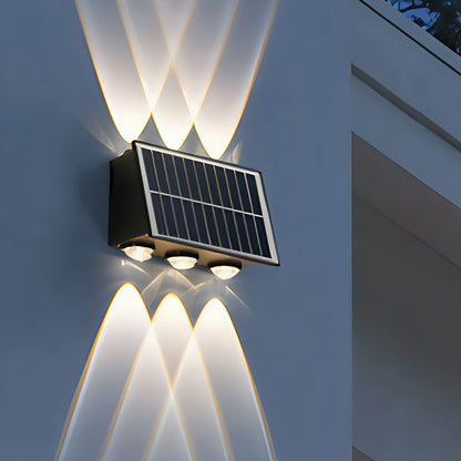Outdoor Solar LED Wall Light Up and Down Waterproof Garden Lamp