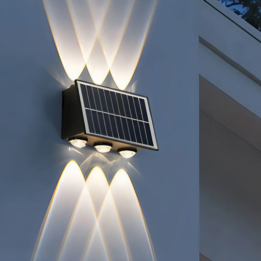 Outdoor Solar LED Wall Light Up and Down Waterproof Garden Lamp