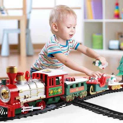 22Pcs Holiday Express Train Set – Electric Railway Toy for Kids with Light & Music, Safe for Ages 3+