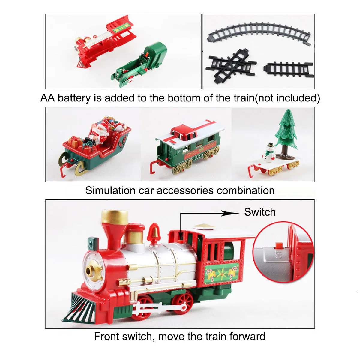 22Pcs Holiday Express Train Set – Electric Railway Toy for Kids with Light & Music, Safe for Ages 3+
