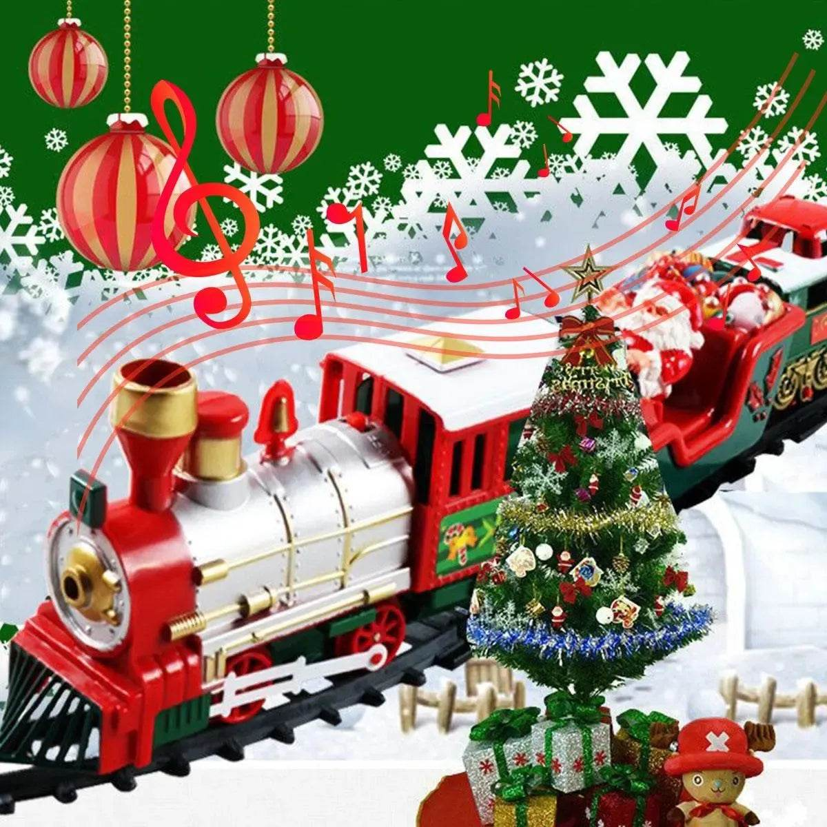22Pcs Holiday Express Train Set – Electric Railway Toy for Kids with Light & Music, Safe for Ages 3+